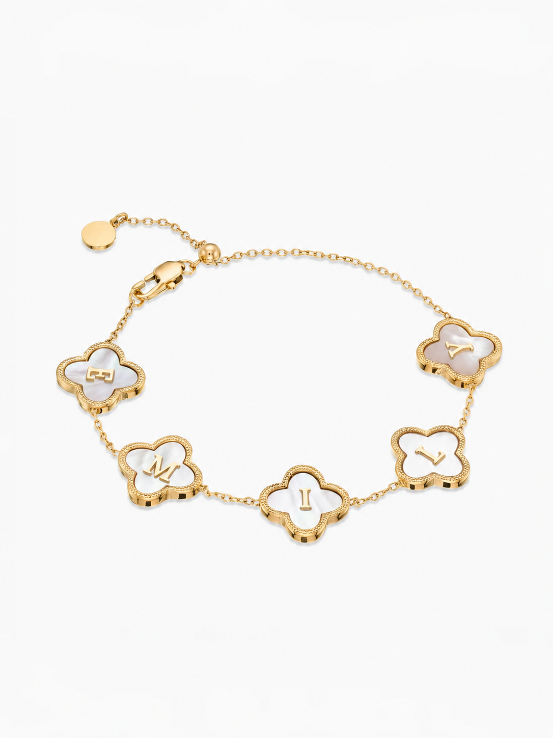 Custom Name Clover Bracelet