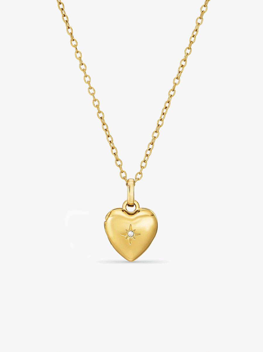 Star Photo Locket Necklace